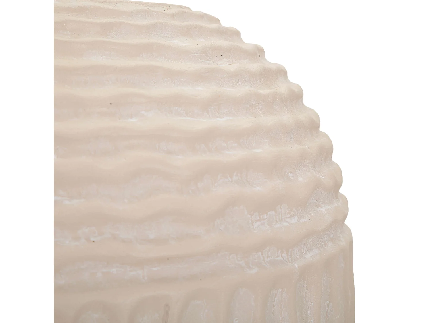 Vaso Famo, Texture Irregolare, Bianco Crema, Diametro 15.5 cm, Sfumatura Colore Struttura Crema