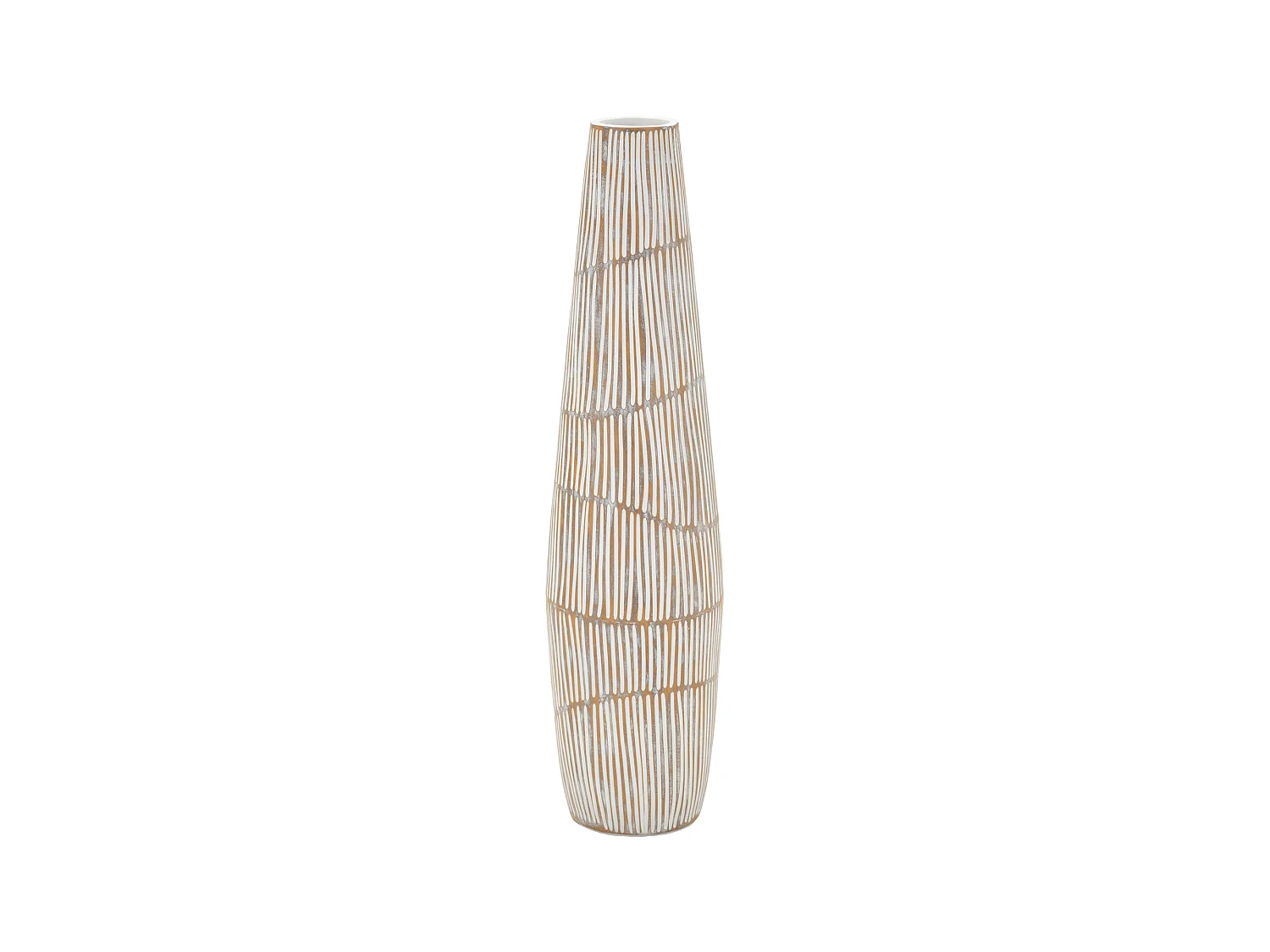 Vase Dadalelo, Couleur Structure Beige, Blanc Crème, Diamètre 6 cm, Nuance Couleur Structure Crème