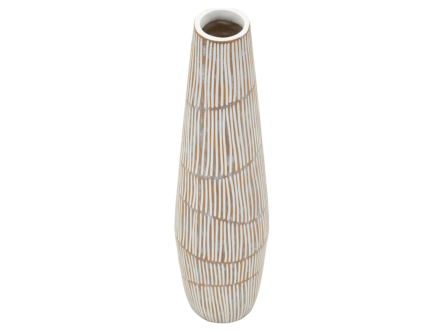 Vase Dadalelo, Couleur Structure Beige, Blanc Crème, Diamètre 6 cm, Nuance Couleur Structure Crème