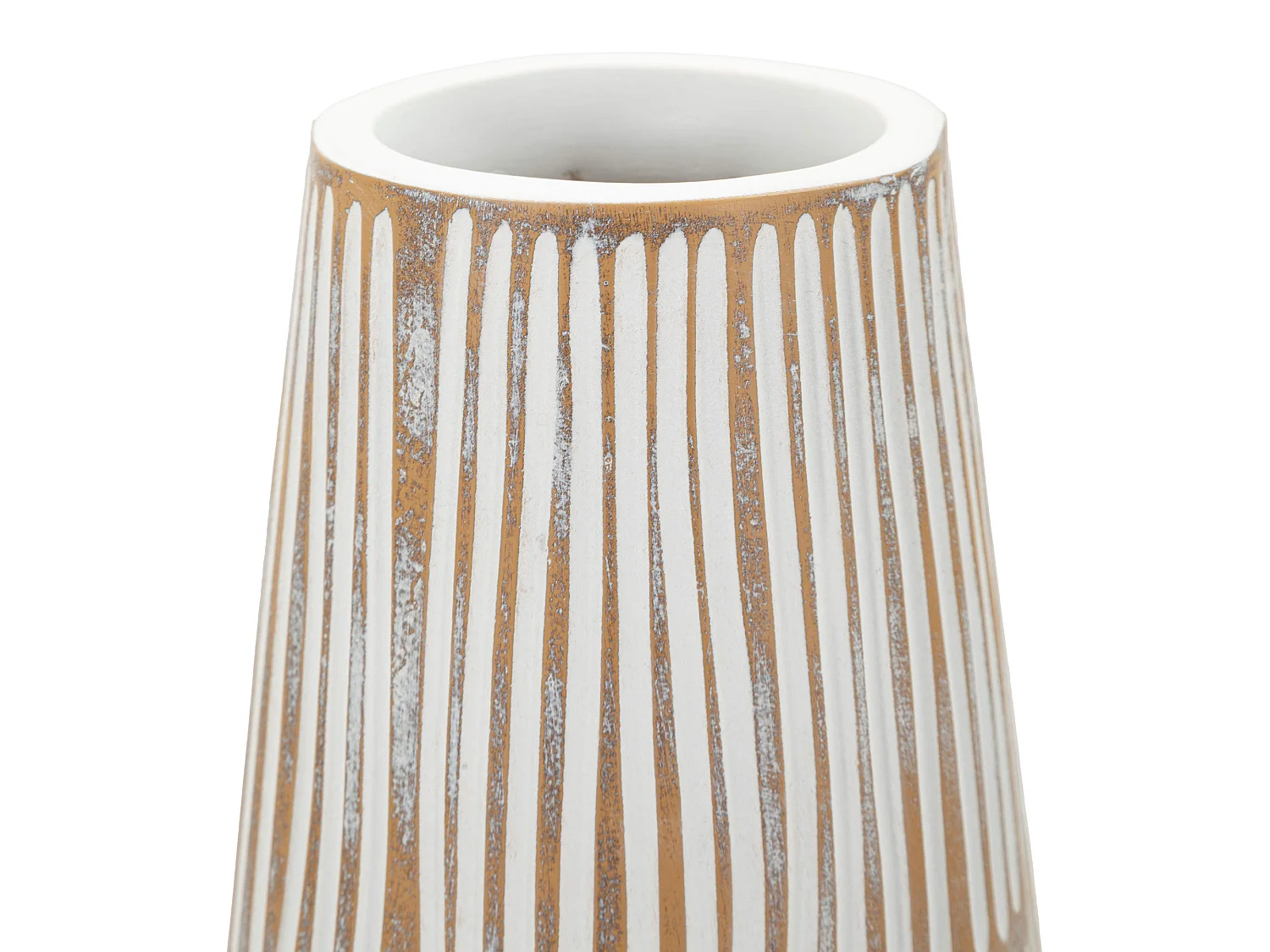 Vase Dadalelo, Couleur Structure Beige, Blanc Crème, Diamètre 6 cm, Nuance Couleur Structure Crème