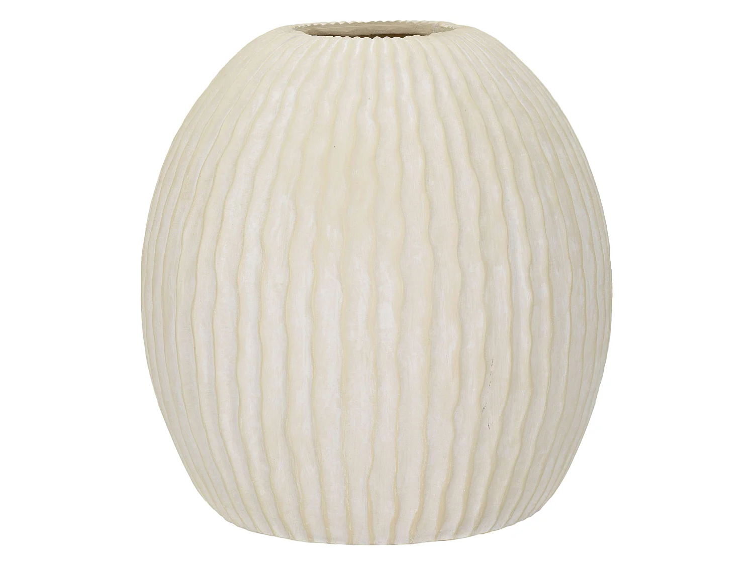 Vase Galo, Texture Irrégulière, Blanc Crème, Diamètre 12,5 cm, Teinte Couleur Structure Crème