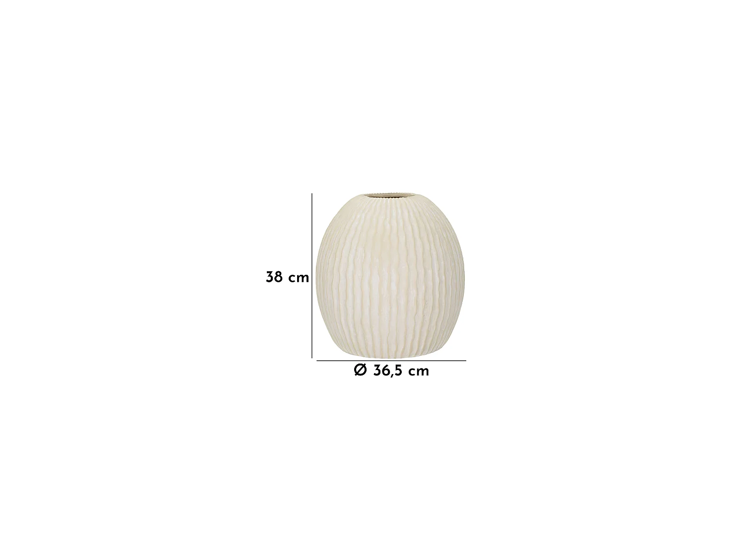 Vase Galo, Texture Irrégulière, Blanc Crème, Diamètre 12,5 cm, Teinte Couleur Structure Crème