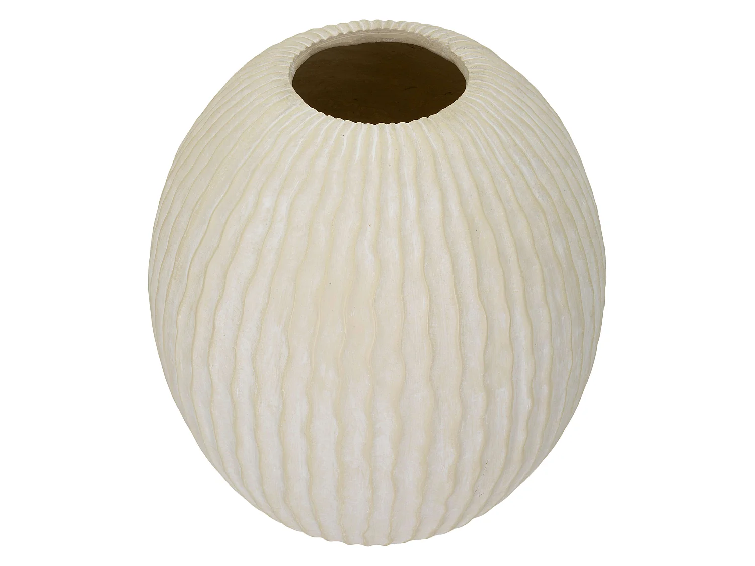 Vase Galo, Texture Irrégulière, Blanc Crème, Diamètre 12,5 cm, Teinte Couleur Structure Crème