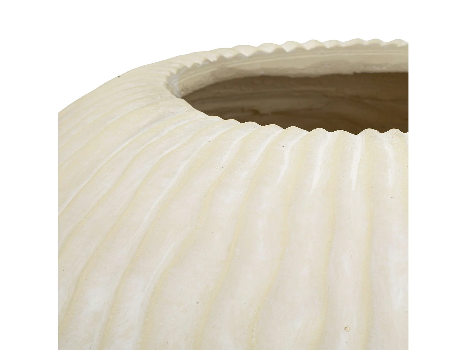 Vase Galo, Texture Irrégulière, Blanc Crème, Diamètre 12,5 cm, Teinte Couleur Structure Crème