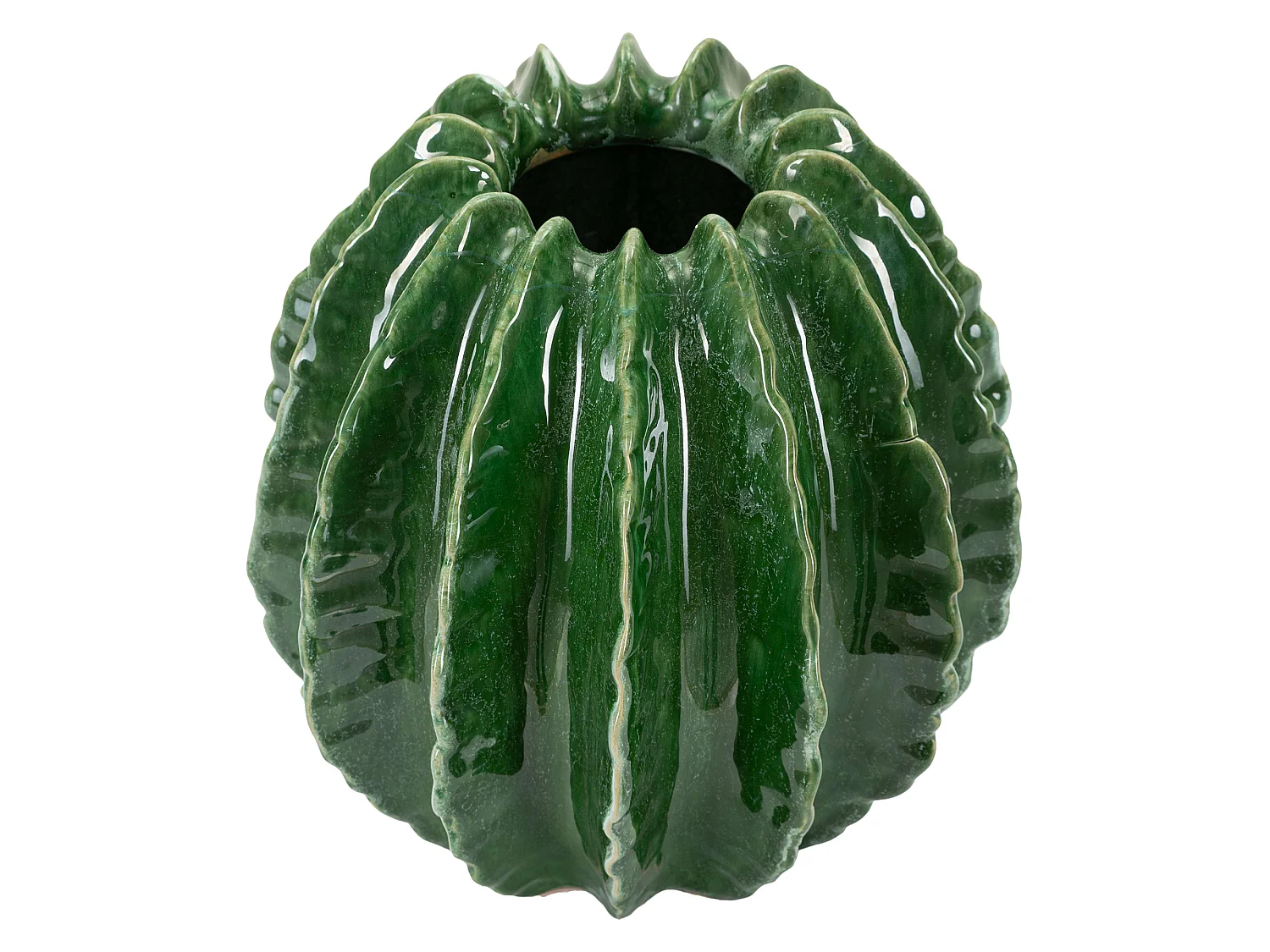 Vaso Fafamofa, Disegno con Cactus, Verde, Diametro 7.5 cm