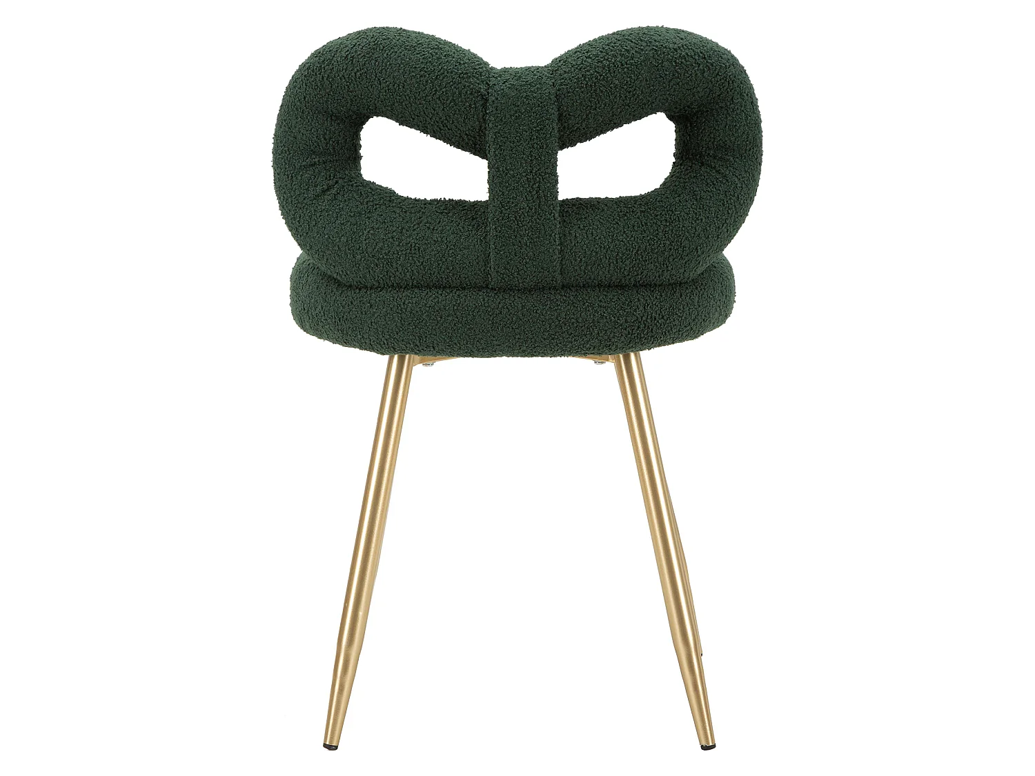 Chaise Rishik, une Chaise, Verte, Assise en Tissu Effet Bouclé, Rembourrée