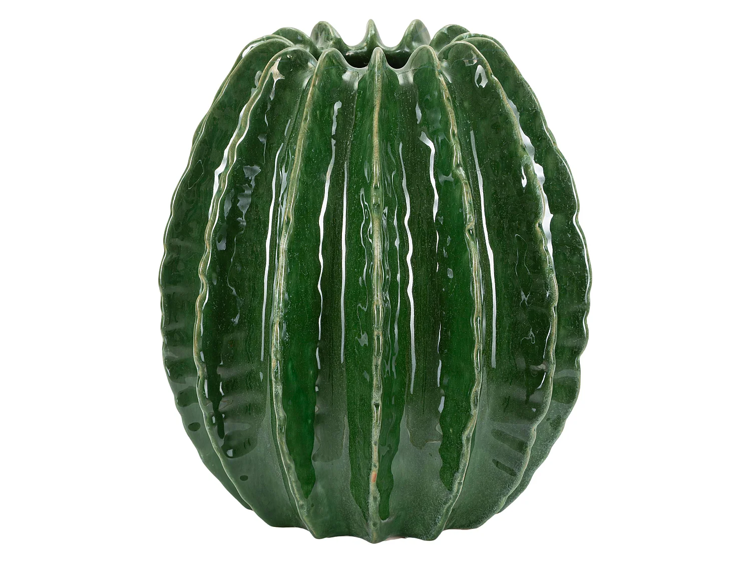 Vaso KohYao, Disegno con Cactus, Verde, Diametro 9 cm