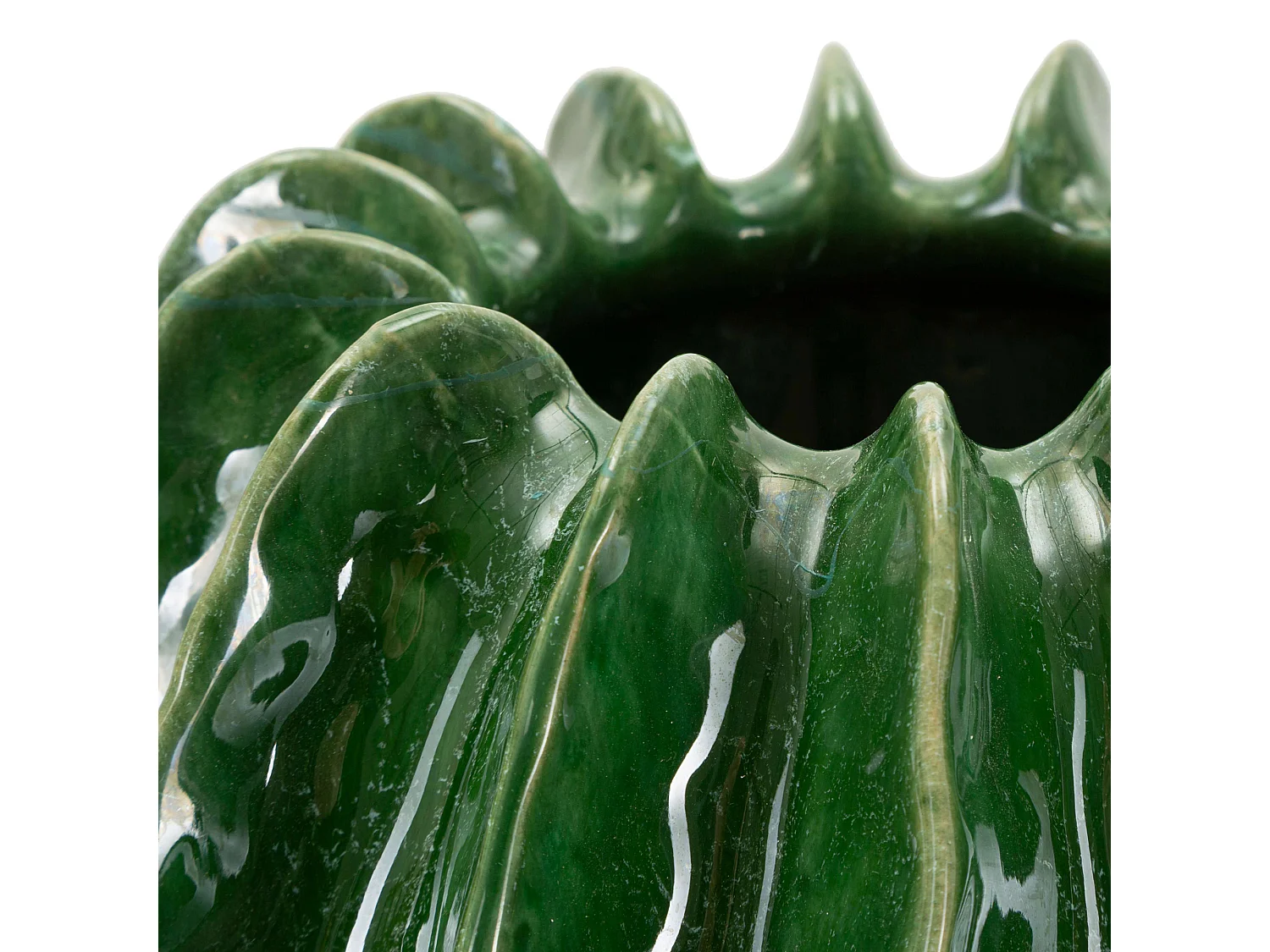 Vaso KohYao, Disegno con Cactus, Verde, Diametro 9 cm
