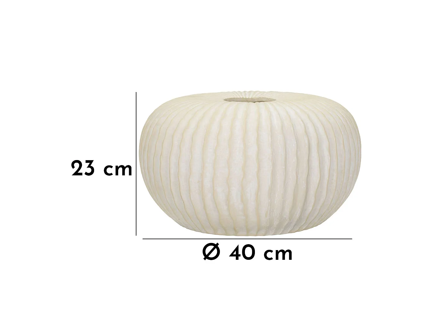 Vaso Famimiso, Texture Irregolare, Bianco Crema, Diametro 9.5 cm, Sfumatura Colore Struttura Crema
