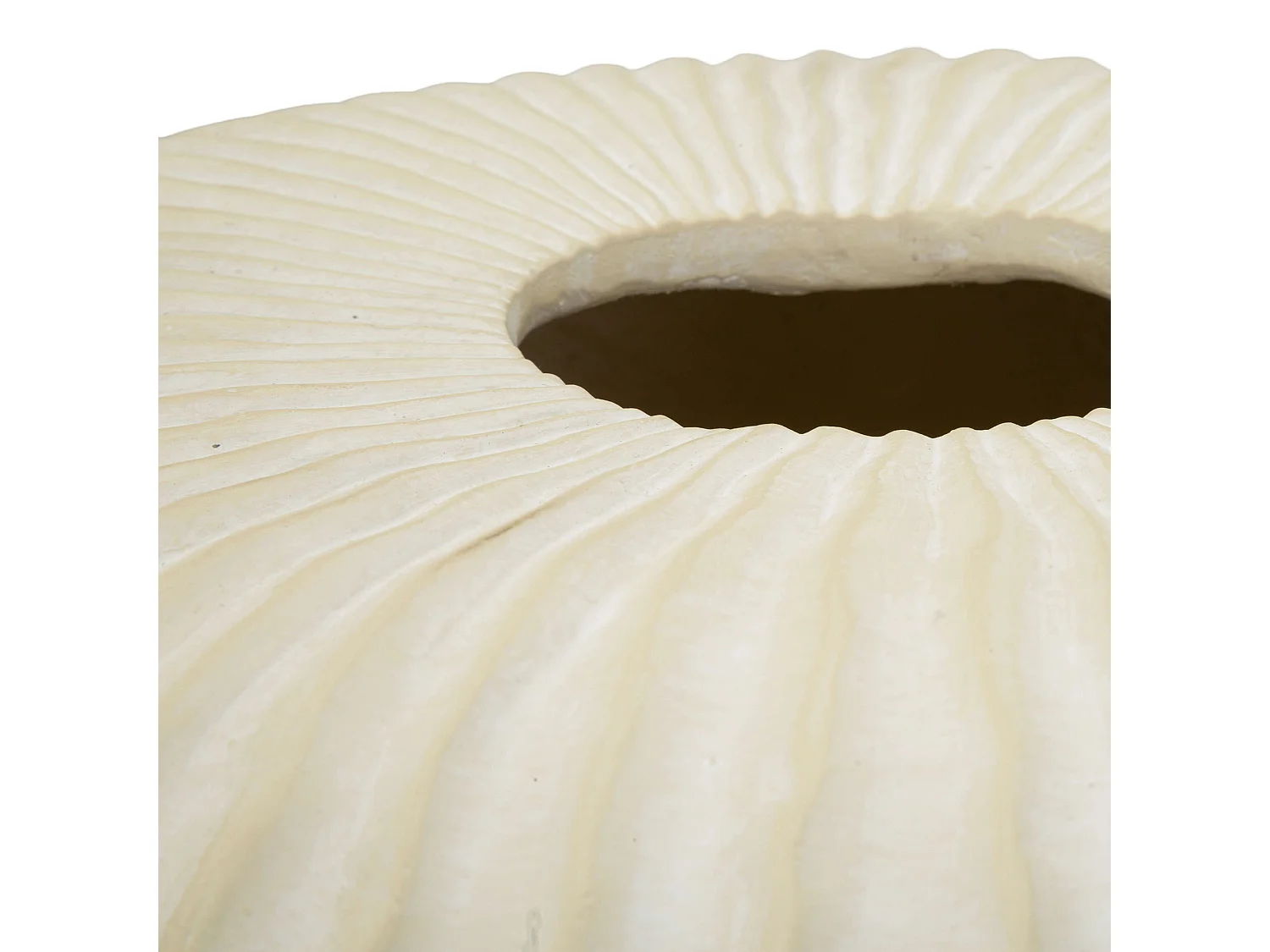 Vaso Famimiso, Texture Irregolare, Bianco Crema, Diametro 9.5 cm, Sfumatura Colore Struttura Crema