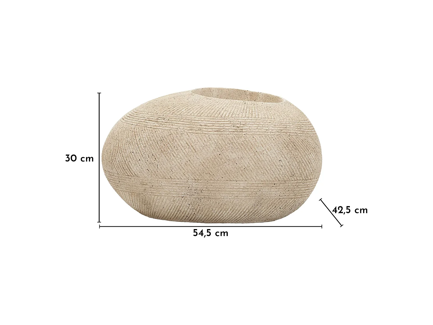 Vase Gagameha, Finition Effet Marbre, Blanc Marbre, Nuance Couleur Structure Marbre