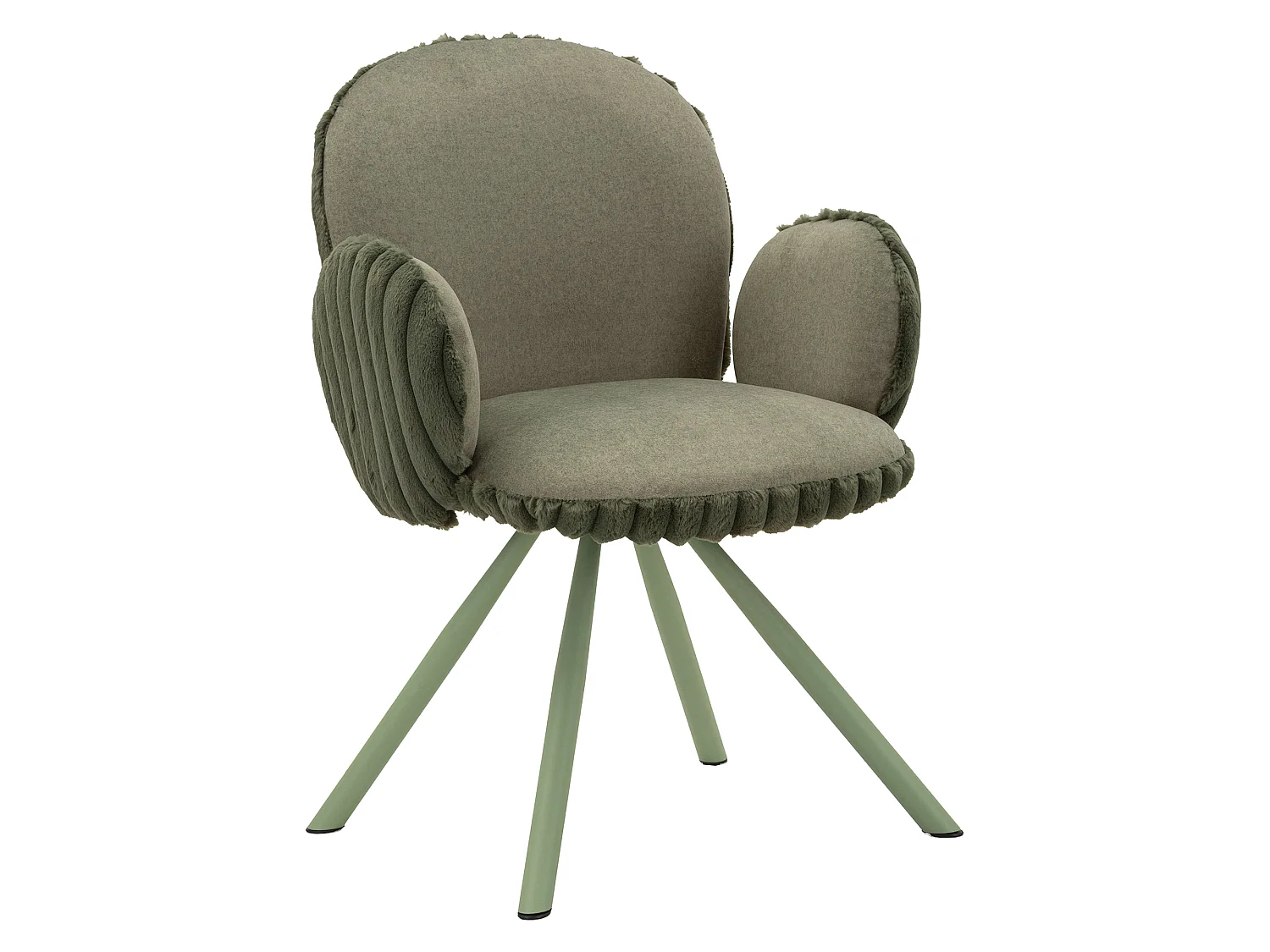 Sedia Zans, 2 Sedie, Verde, Imbottito, Materiale Struttura in Tessuto