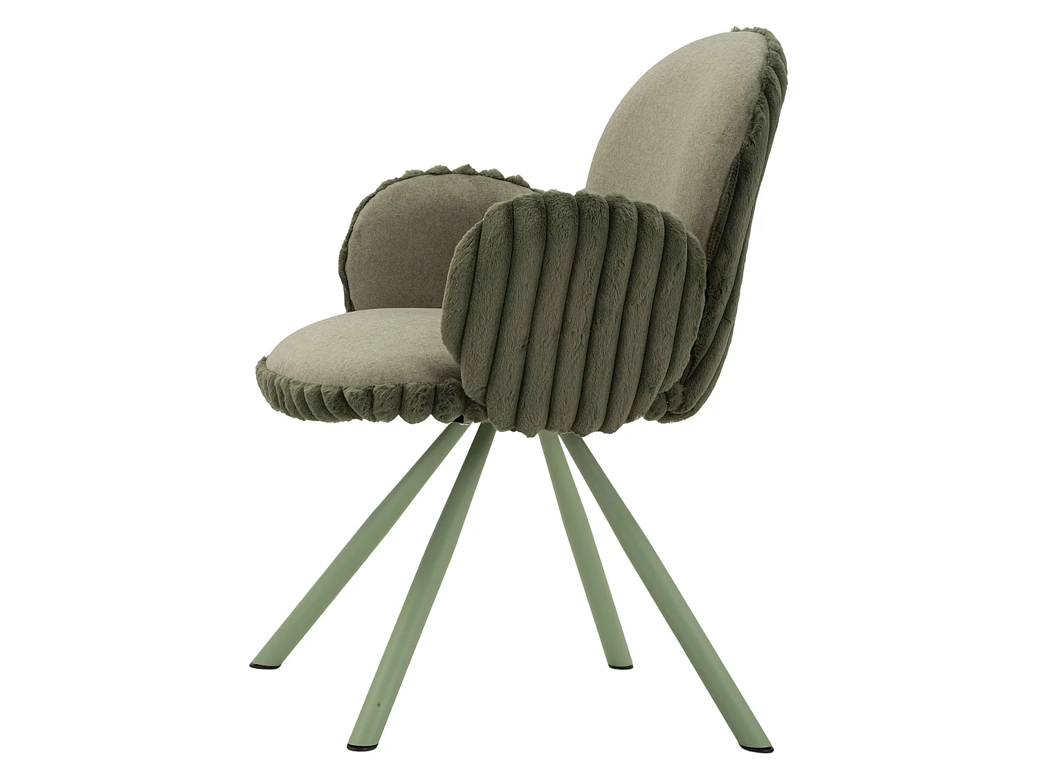 Sedia Zans, 2 Sedie, Verde, Imbottito, Materiale Struttura in Tessuto