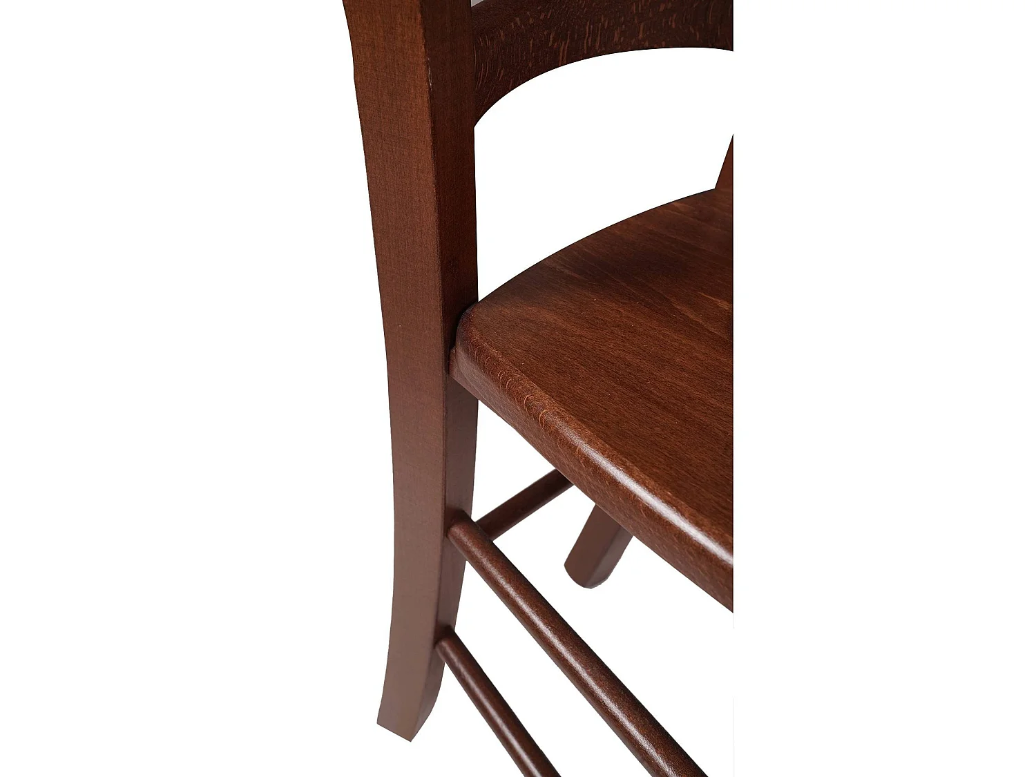 Stuhl Matelica, 2 Stühle Made in Italy, Nussbaum Braun, Sitzfarbe Braun, Gestellfarbton Nussbaum