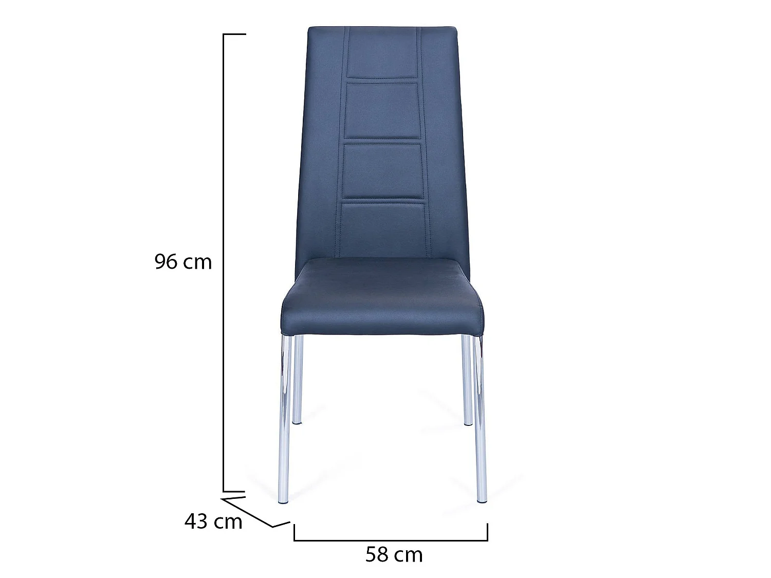 Stuhl Gorno, ein Stuhl, Schwarz, Gepolstert, Rahmenmaterial aus Edelfurnier