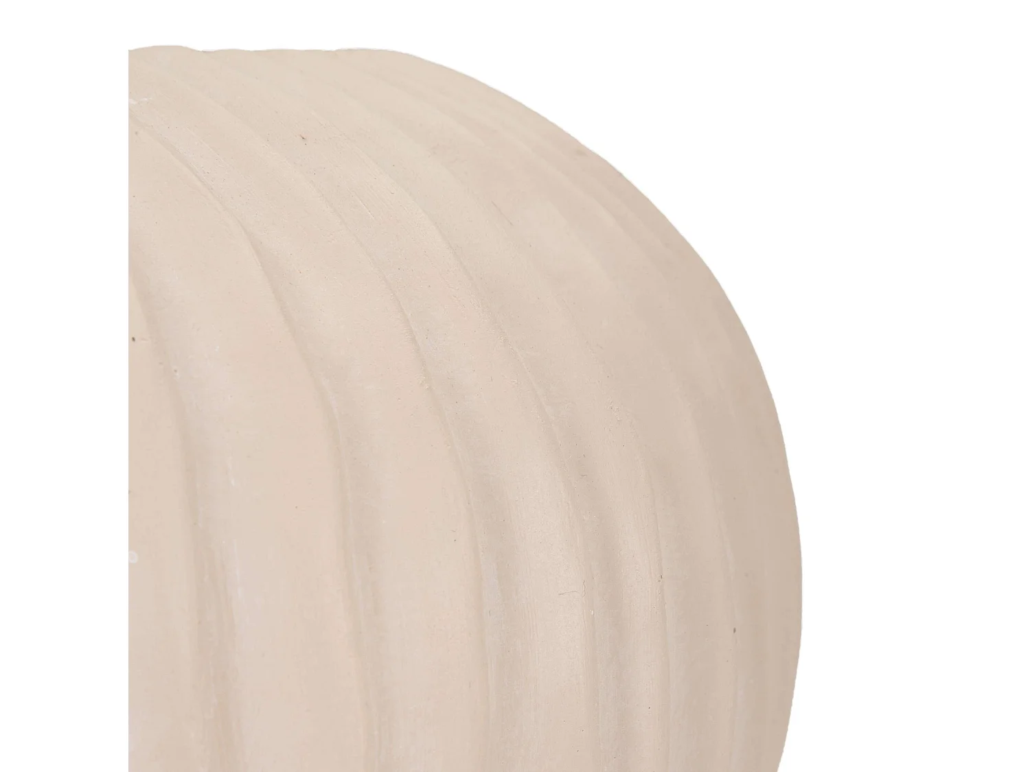Vaso Arvid, Finitura Scanalata, Bianco Crema, Diametro 22 cm, Sfumatura Colore Struttura Crema