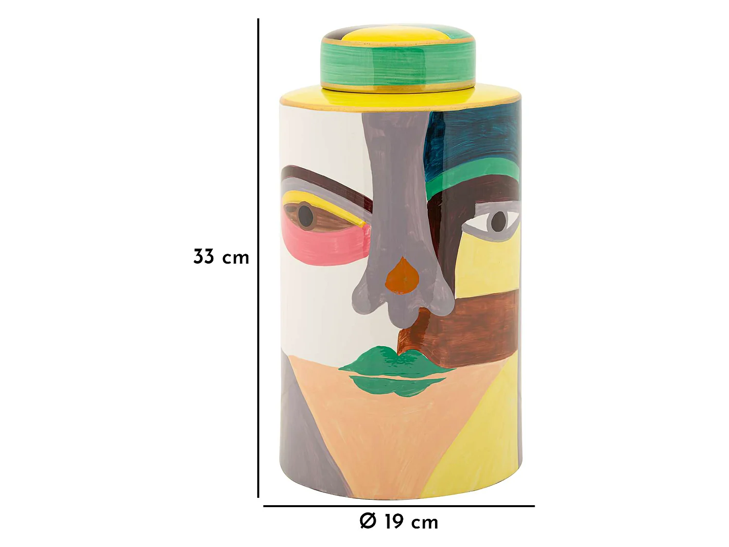 Vase Baroneka, Modernes Design, Mehrfarbig, Durchmesser 8 cm
