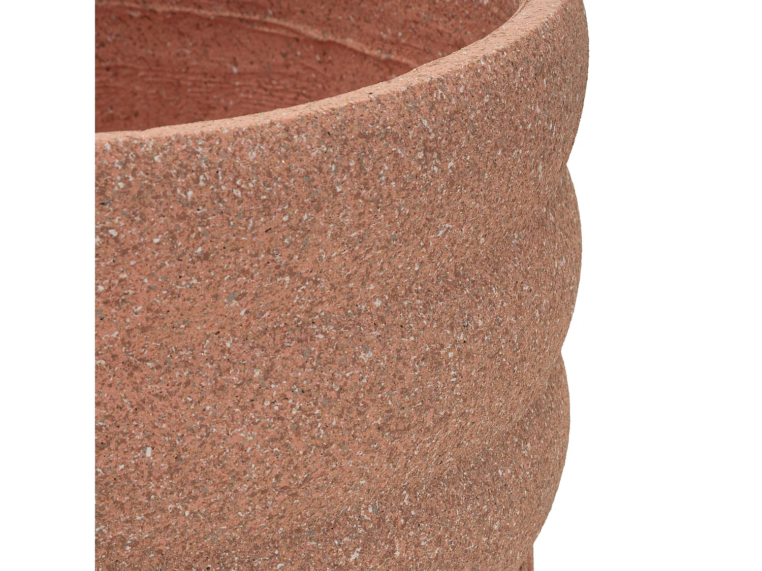 Vaso Gafase, set 3 Vasi, Marrone Terracotta, Diametro Vaso Grande: 37, Vaso Medio: 32, Vaso Piccolo: 27 cm, Sfumatura Colore Struttura Terracotta
