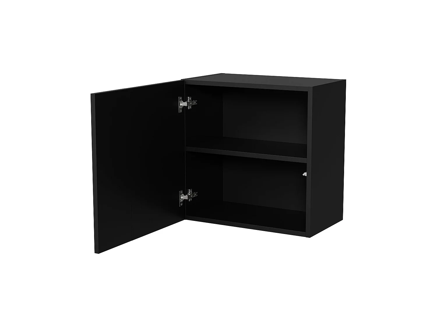 Meuble Suspendu Papizios, une Étagère, 29,8x50h cm Gris Anthracite
