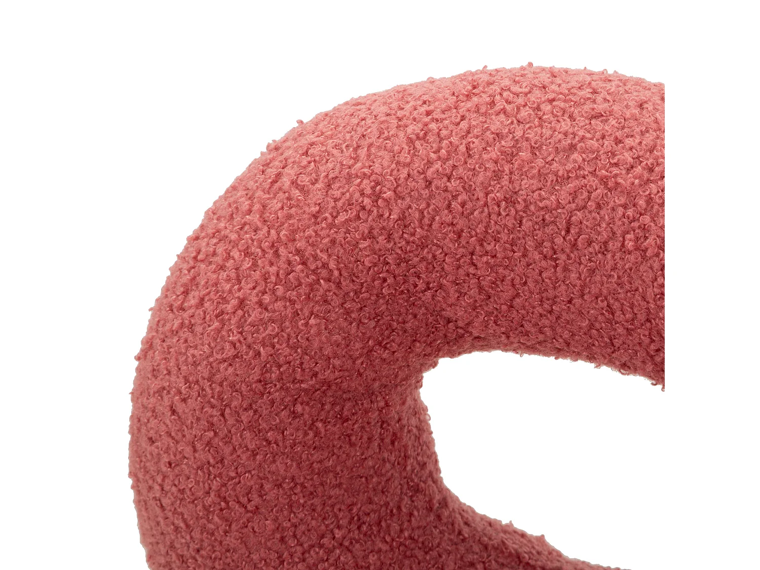 Chaise Rishik, rose, assise en tissu effet bouclé, rembourrée