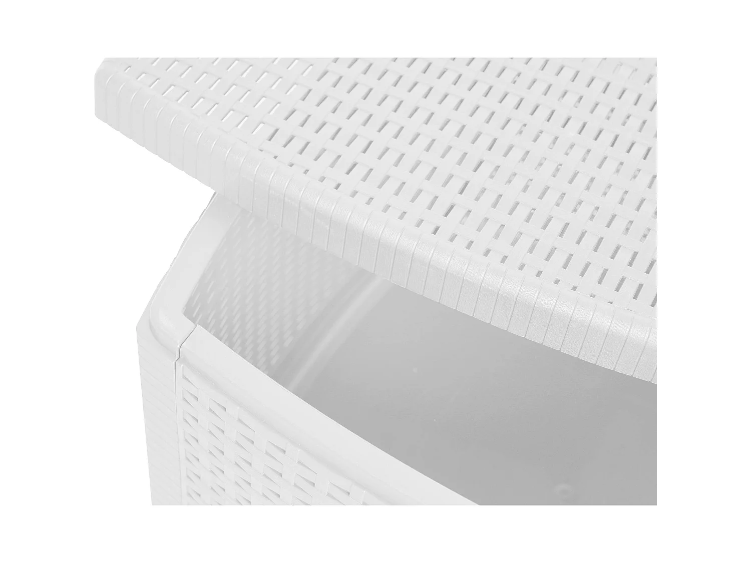 Tavolino da Esterno Akane, 2 Posti Made in Italy, 53x53x40h cm Bianco, Tavolo Tavolino Contenitore, Forma Cubica