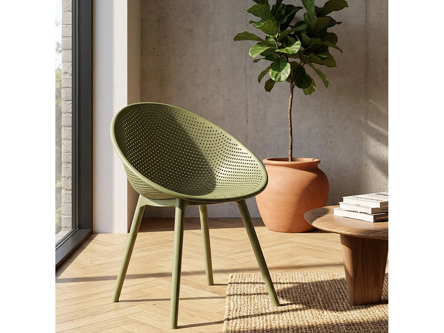 Sedia Tansen, 2 Sedie, Verde, Adatto per Indoor/outdoor, Materiale Struttura in Plastica