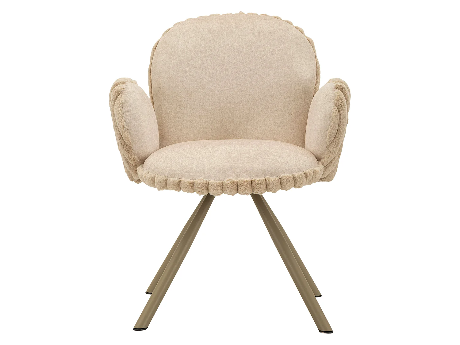 Paire de chaises Zans, Blanc Crème, Coussinées, Teinte de structure crème