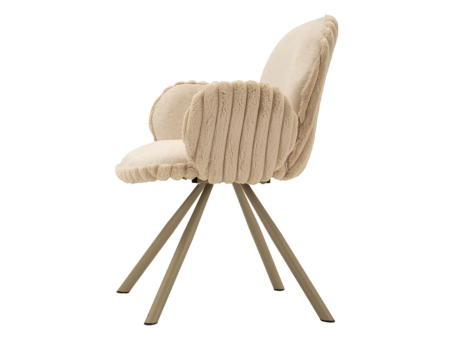 Paire de chaises Zans, Blanc Crème, Coussinées, Teinte de structure crème