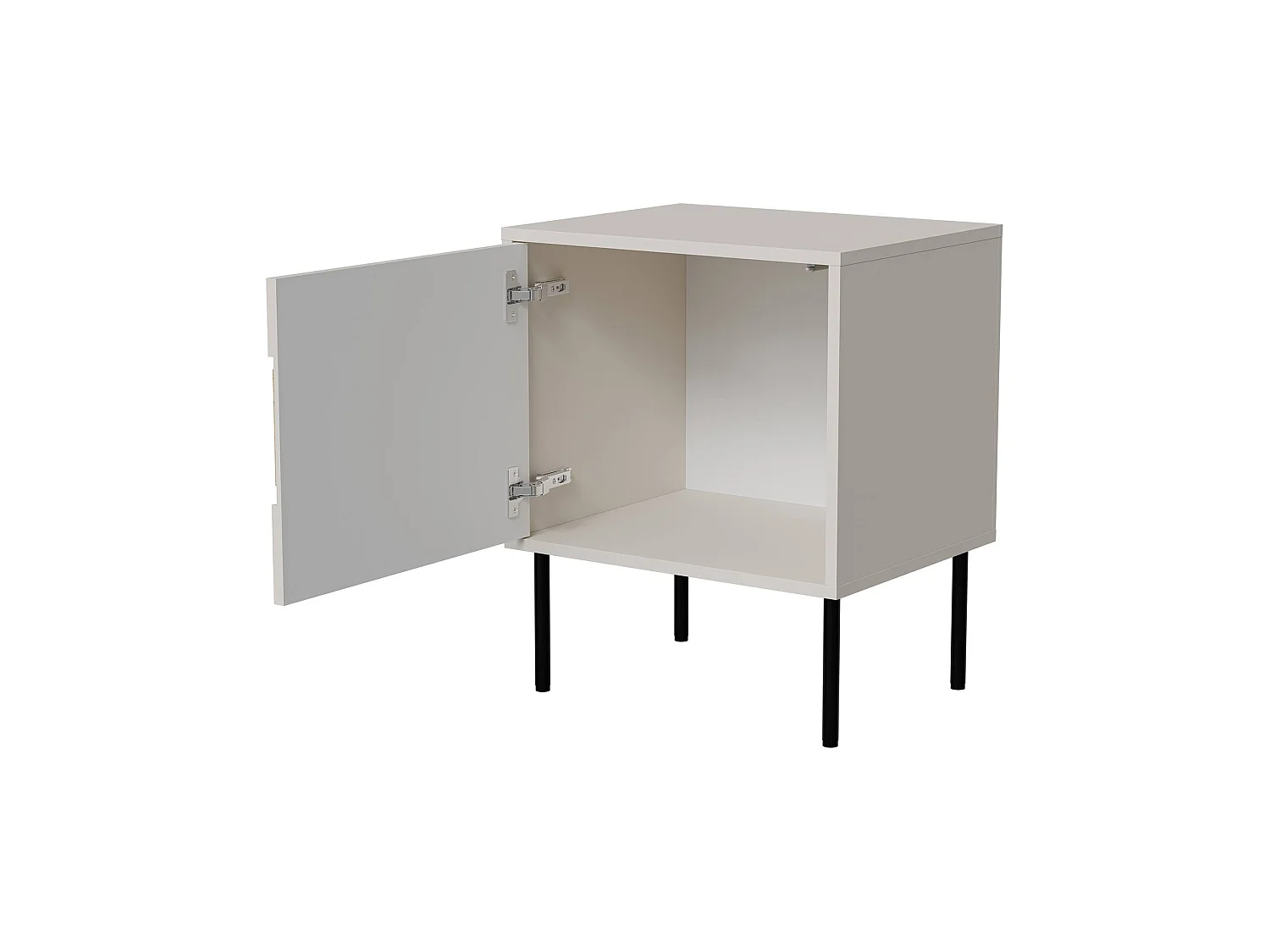 Nachtkastje Ussana, één legplank, 50x40x62h cm beige, draaideur, één deur