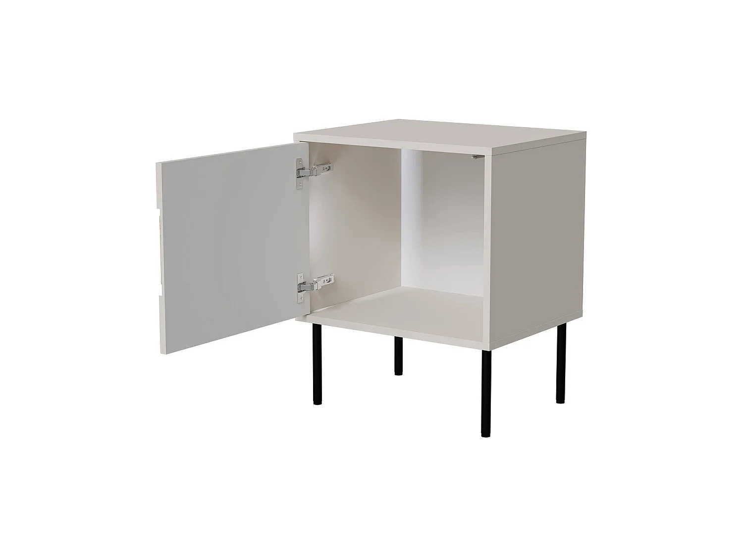 Nachtkastje Ussana, één legplank, 50x40x62h cm beige, draaideur, één deur