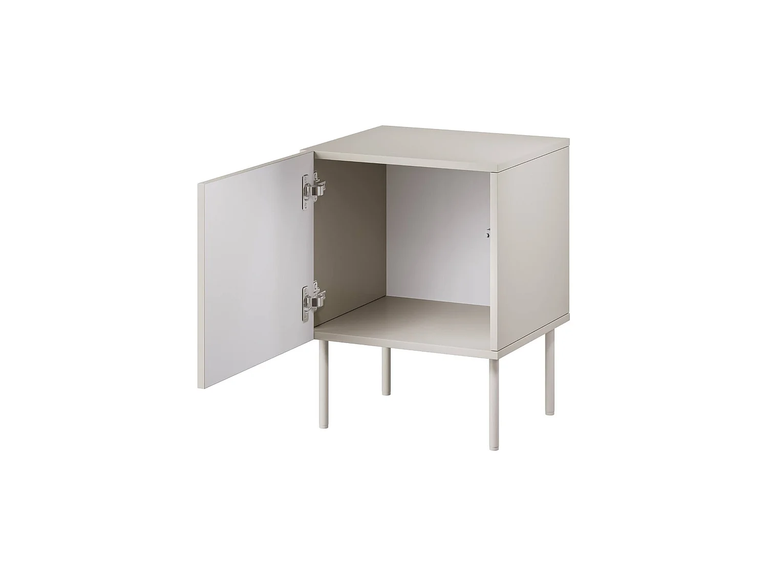 Nachttafel Tondela, één legplank, 45x42x59h cm beige, draaideur, één deur