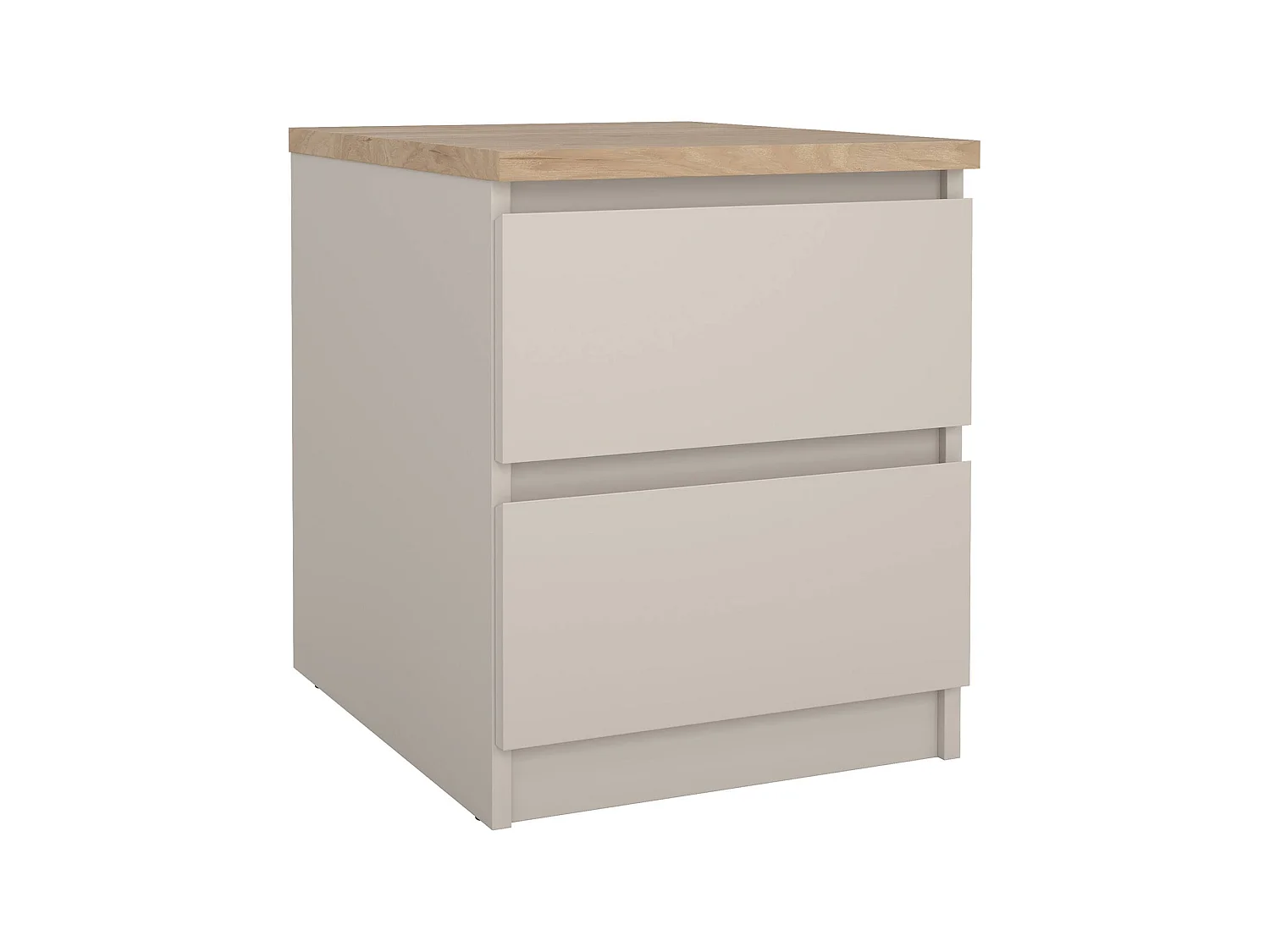 Table de chevet Eryndor, un plateau, 50x40,4x49,5h cm Beige