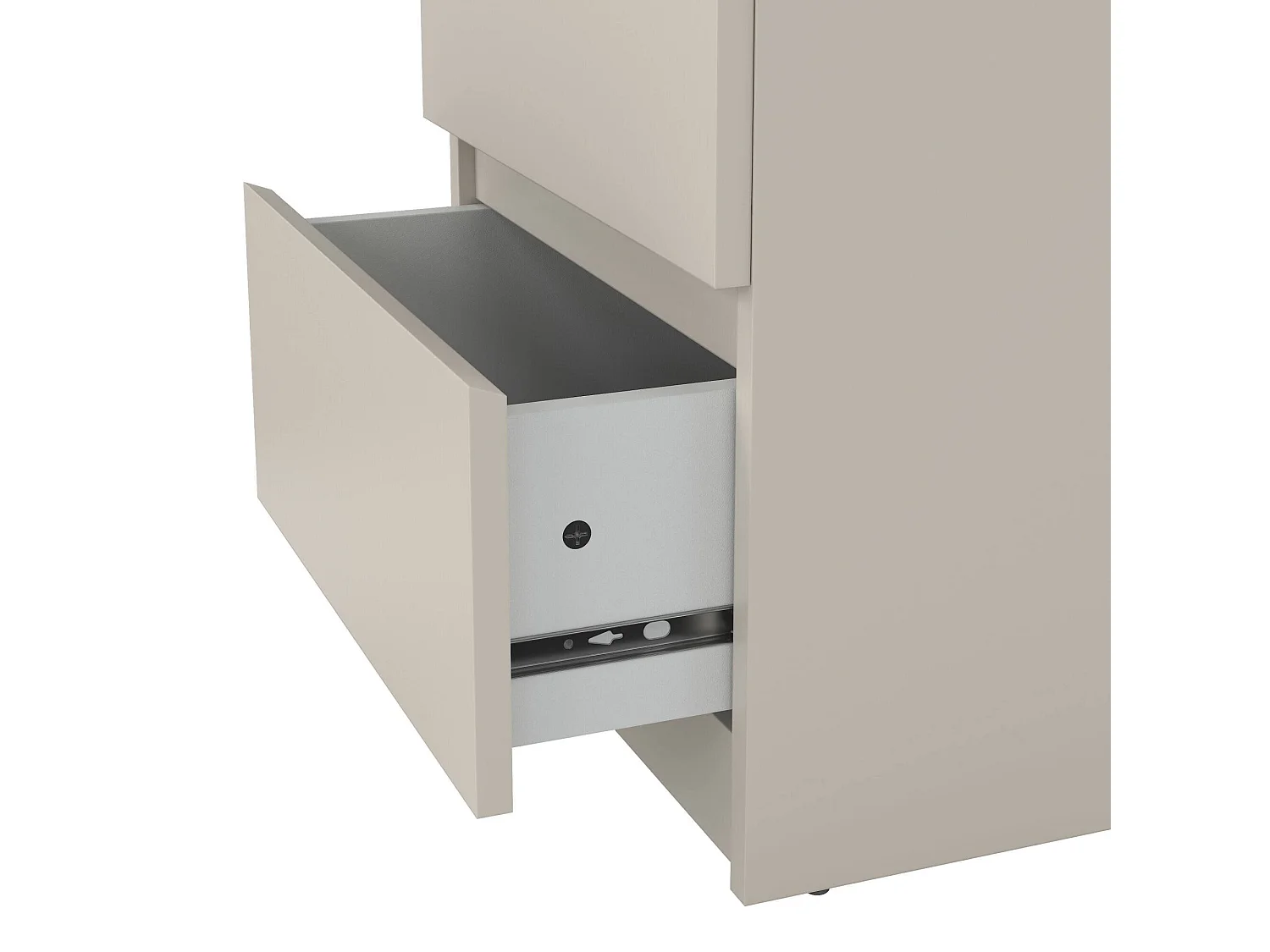 Table de chevet Eryndor, un plateau, 50x40,4x49,5h cm Beige