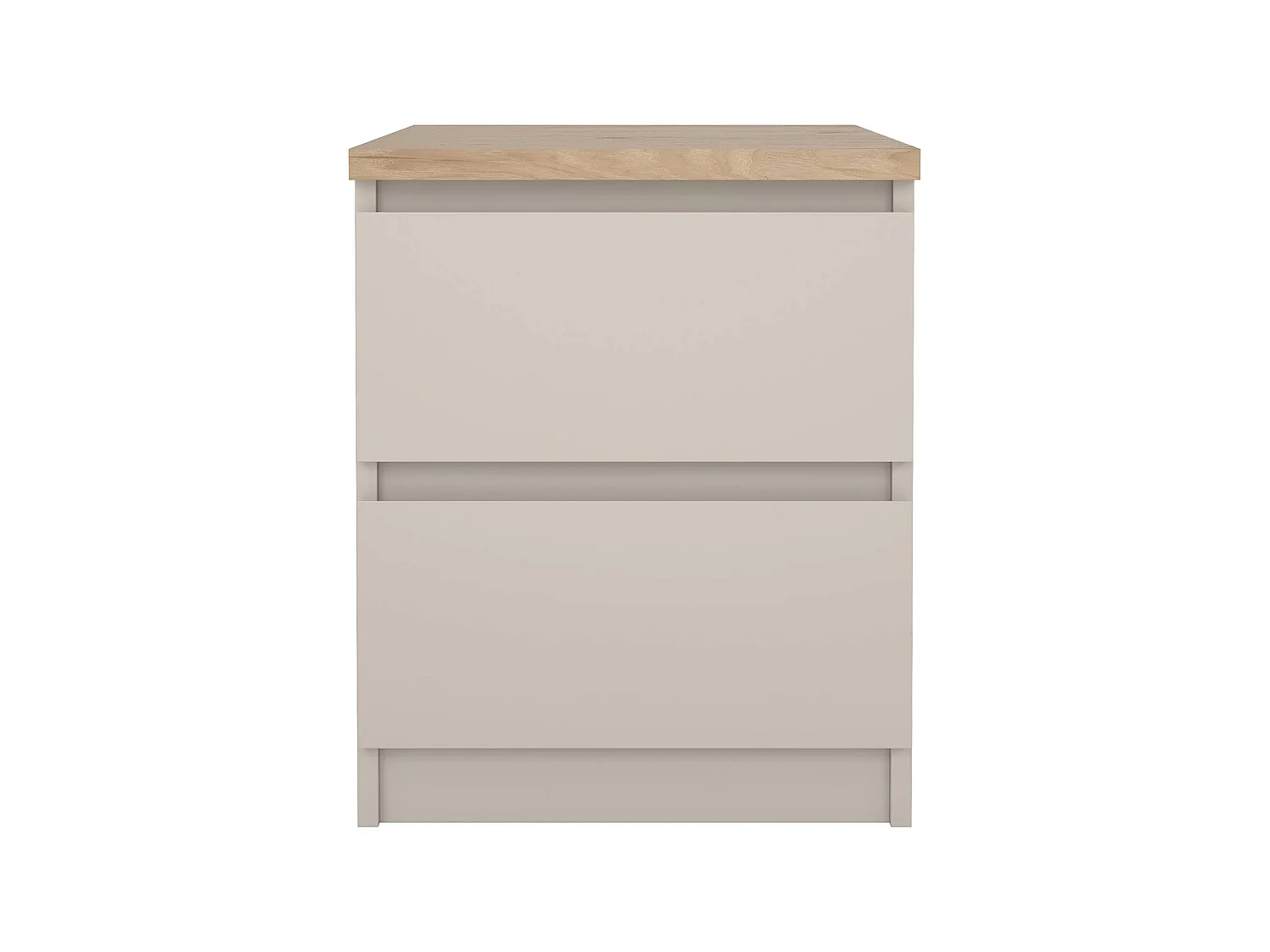 Table de chevet Eryndor, un plateau, 50x40,4x49,5h cm Beige
