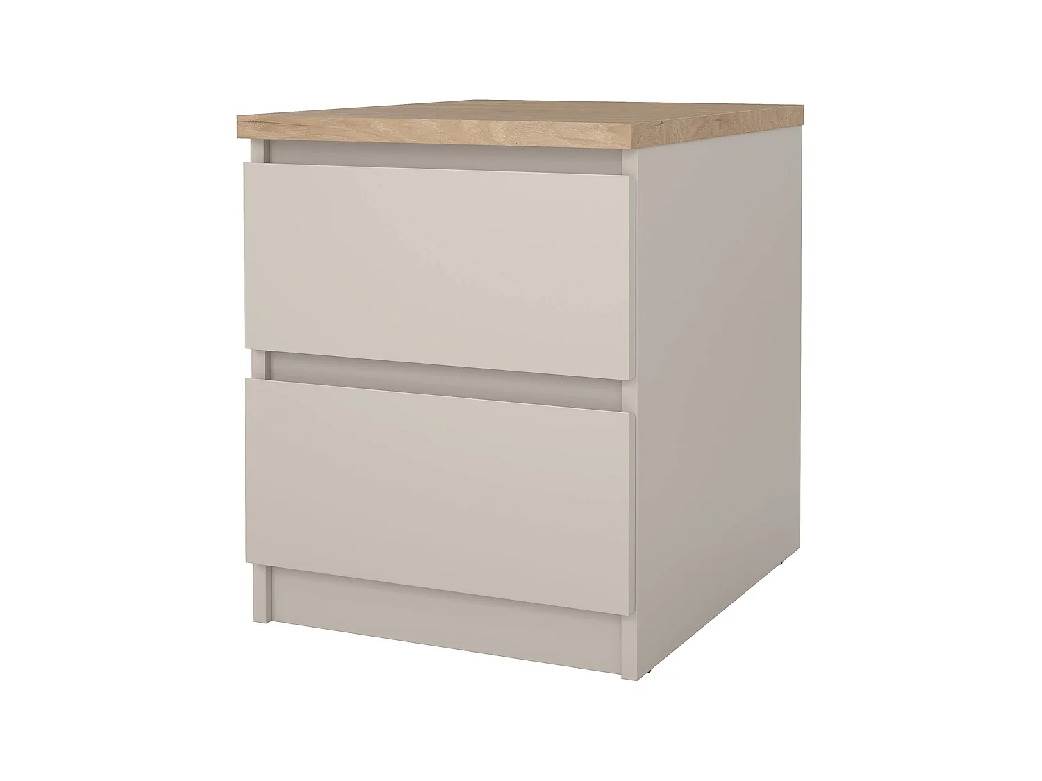 Table de chevet Eryndor, un plateau, 50x40,4x49,5h cm Beige
