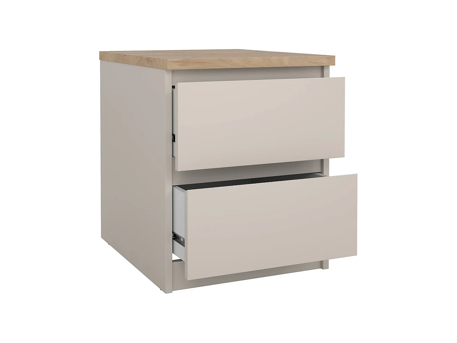 Table de chevet Eryndor, un plateau, 50x40,4x49,5h cm Beige