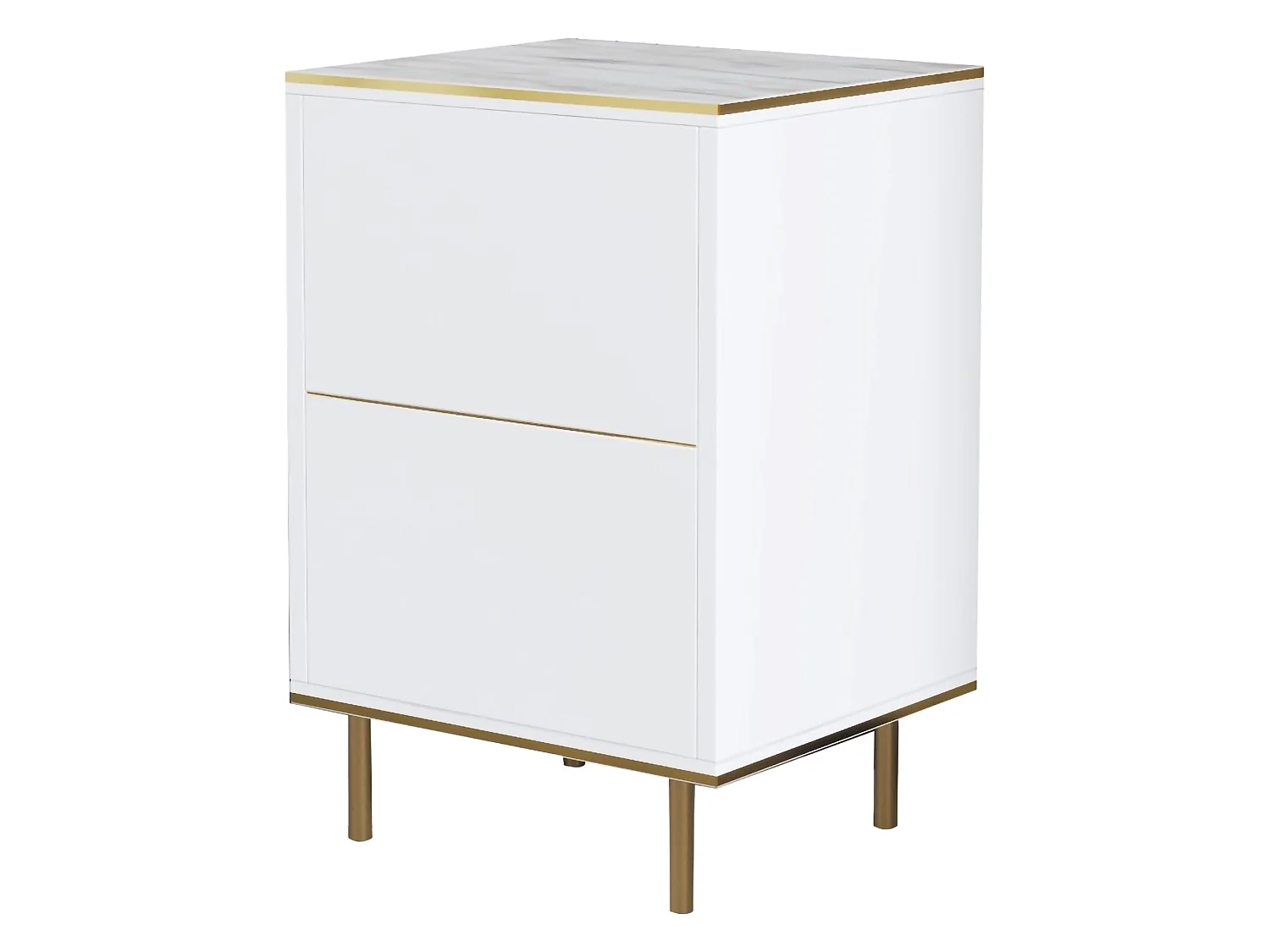 Comodino Vestone, un Ripiano, 40x35x60h cm Bianco, Apertura Battente, Un'anta