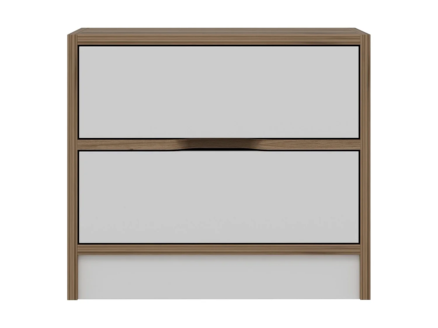 Comodino Legnago, 4 Cassetti, 54x40x47h cm Bianco, Apertura Scorrevole, Chiusura Scorrevole