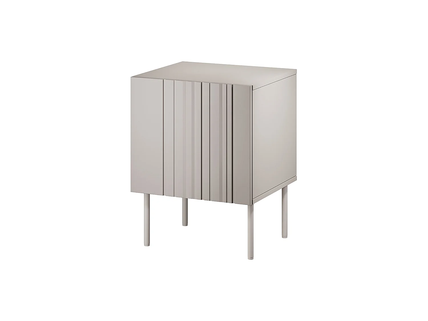 Nachttisch Russinem, ein Regal, 59x42x45h cm beige, Klapptür, eine Tür