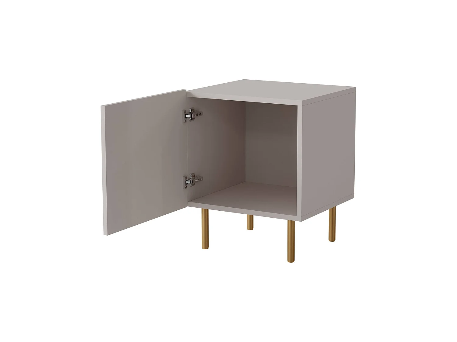 Nachtkastje Farini, één legplank, 45x40x51h cm beige, draaideur, één deur