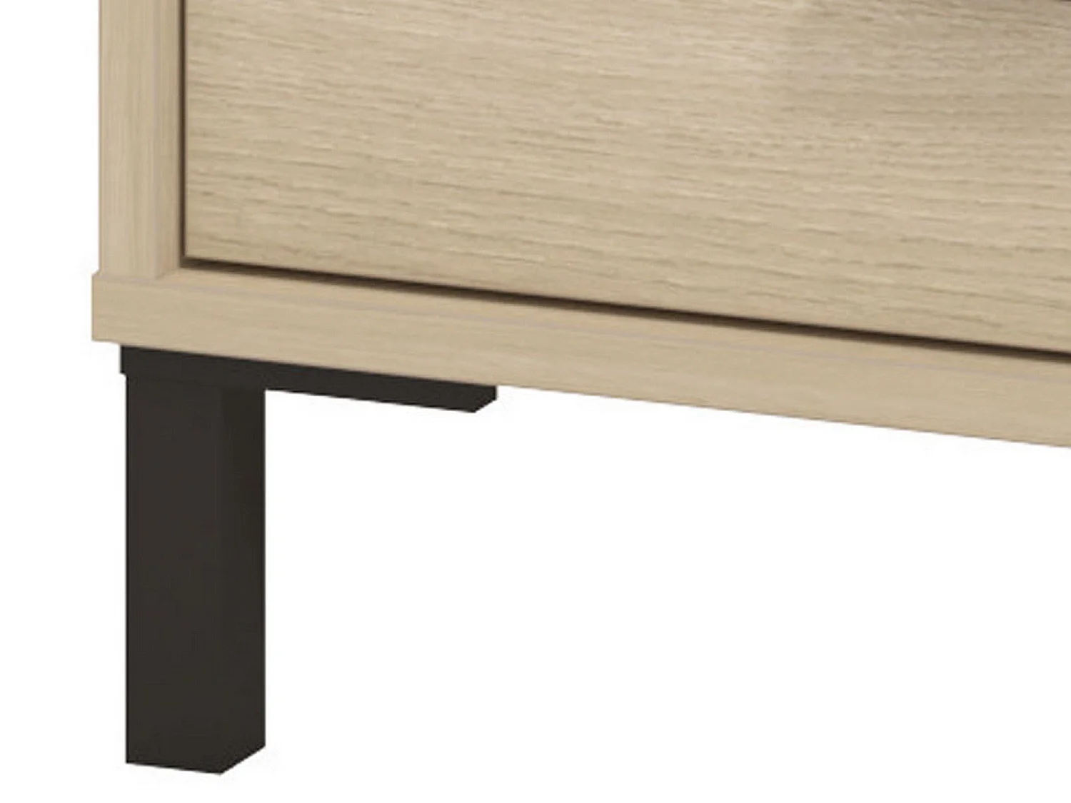 Comodino Piea, 2 Cassetti, 48x40x52h cm Marrone Rovere, un Ripiano, Apertura Scorrevole