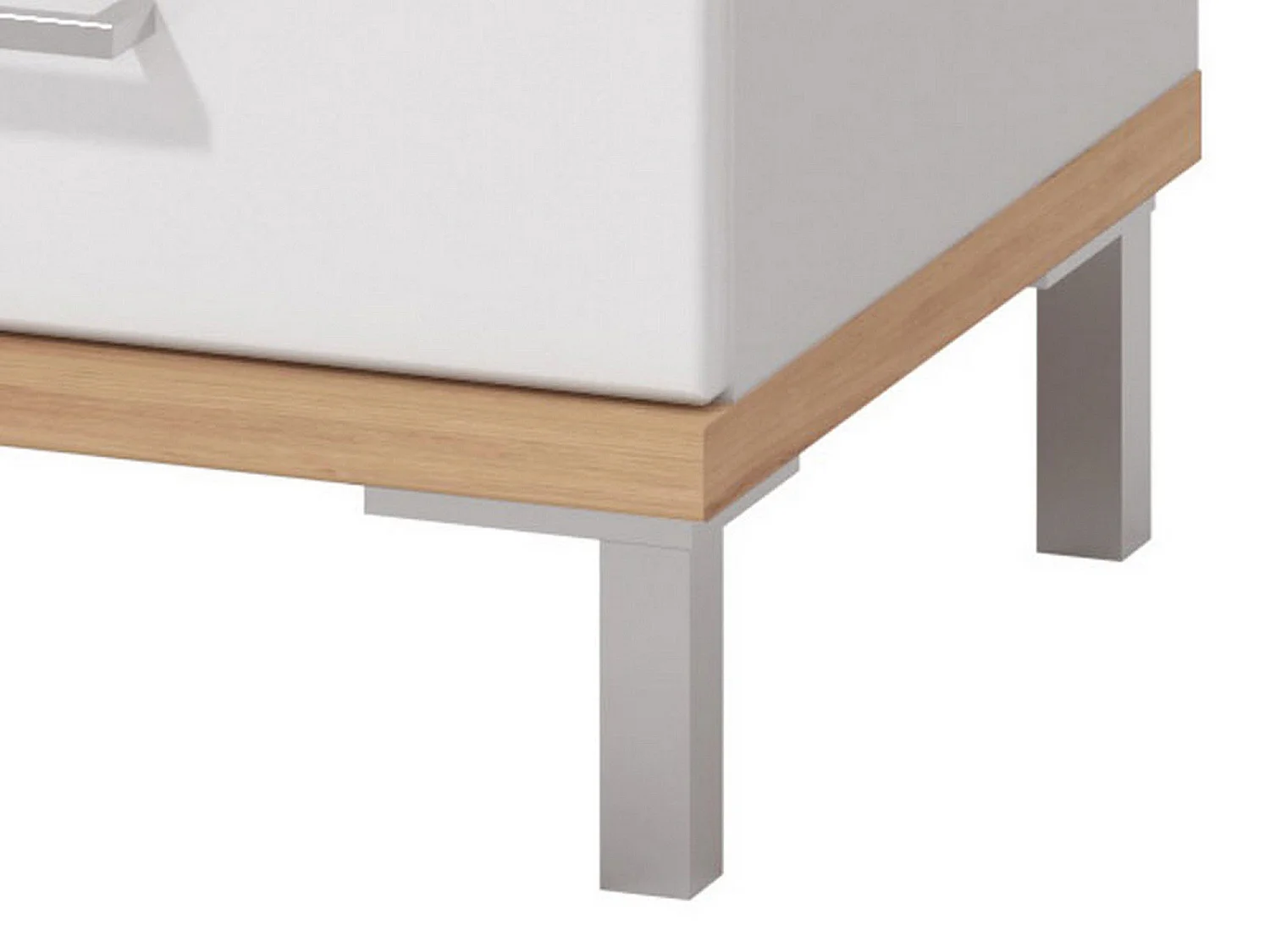 Comodino Savino, 3 Cassetti, 45x40x69h cm Bianco, un Ripiano, Apertura Scorrevole