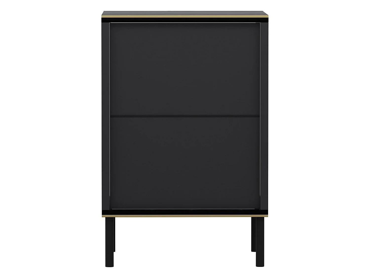 Comodino Vestone, un Ripiano, 40x35x60h cm Nero Antracite, Apertura Battente, Un'anta