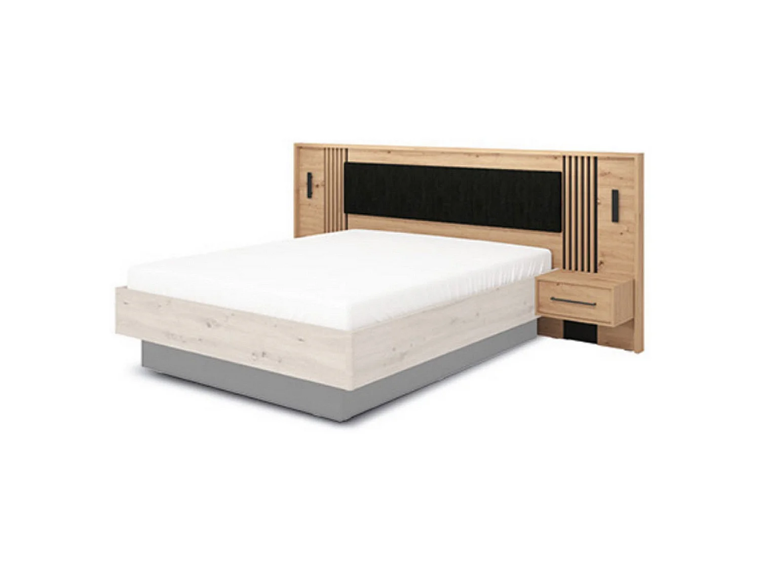 Comodino Cetraro, un Cassetto, 94x35x116h cm Marrone, un Ripiano, Apertura Scorrevole