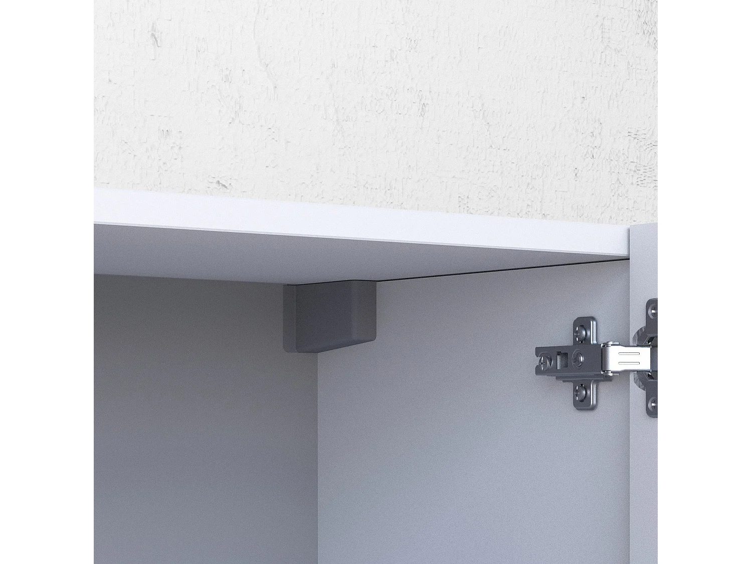 Credenza Cordele, 7 Ripiani Made in Italy, 200x35x70h cm Bianco Lucido, Madia, Apertura Battente, 5 Ante
