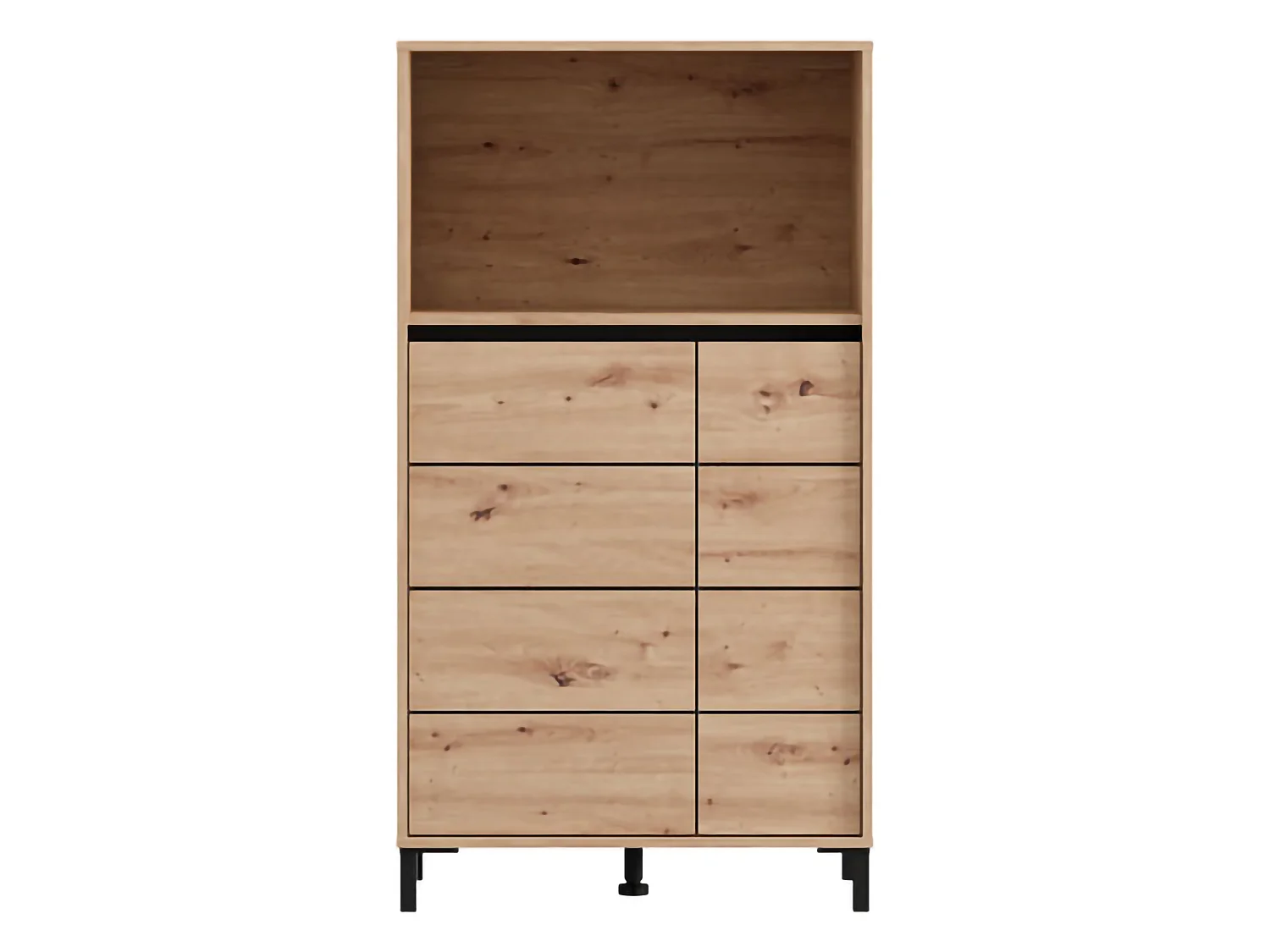 Credenza Cosoleto, 2 Ripiani, 74x40x135h cm Marrone Rovere Nodi, Madia, 3 Vani, 2 Ante