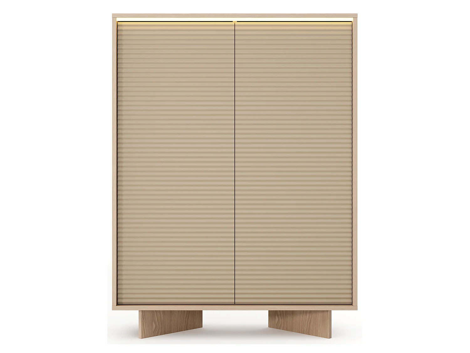 Sideboard Hasota, 4 Regalböden, 104x40x138h cm Eichenbraun, Anrichte, Schwenktüren, 2 Türen
