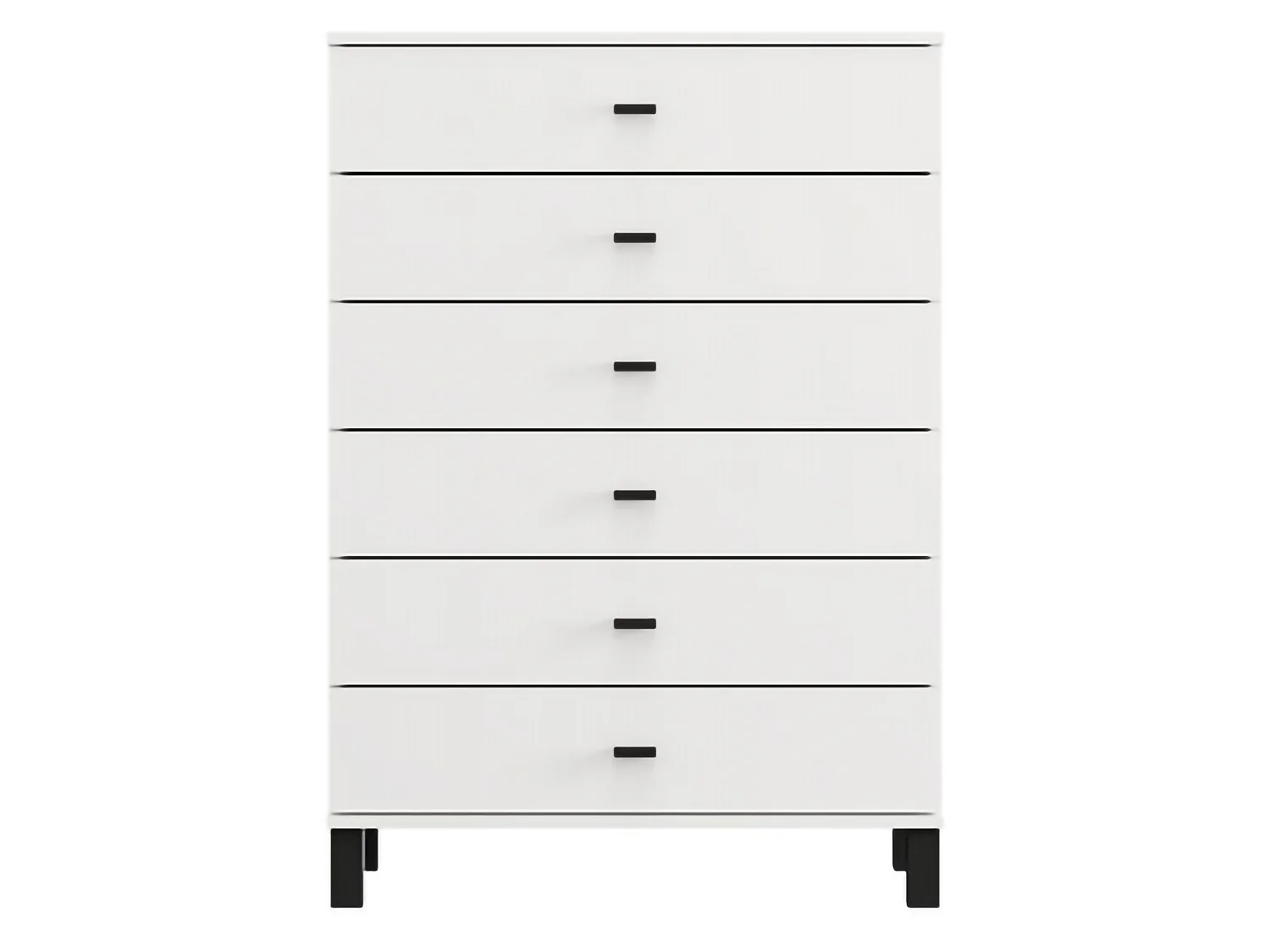 Buffet Otaval, une Étagère, 77x35x78h cm Blanc, Buffet, 6 Tiroirs, 6 Compartiments