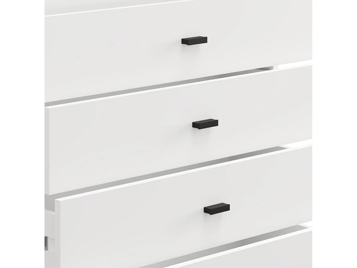 Buffet Otaval, une Étagère, 77x35x78h cm Blanc, Buffet, 6 Tiroirs, 6 Compartiments