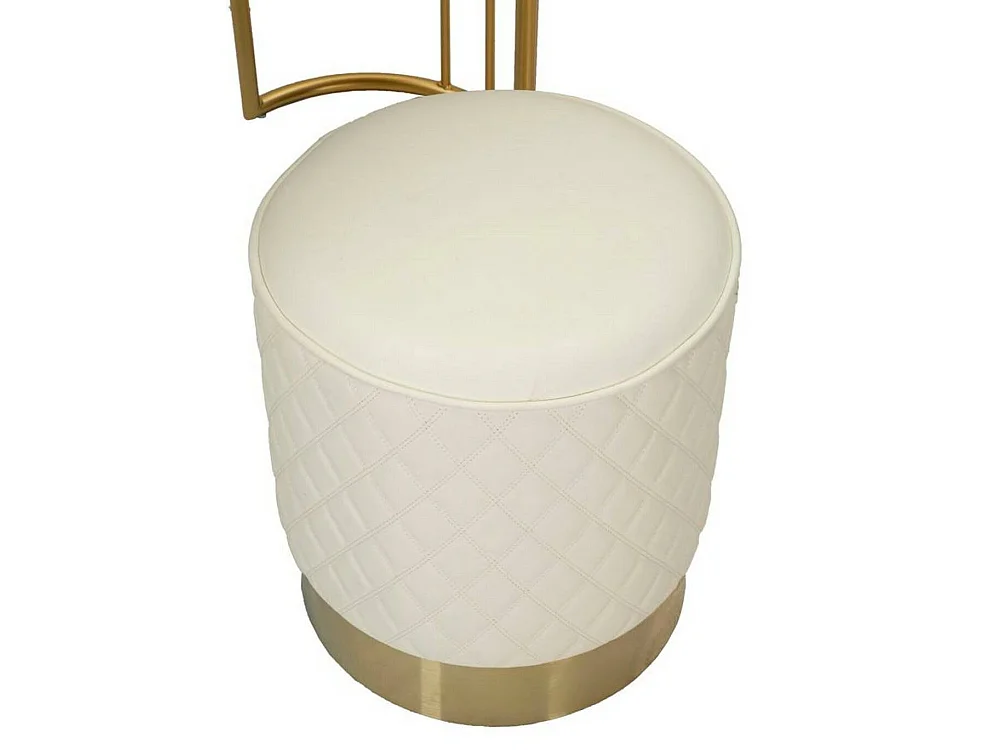 Coiffeuse Guidobono, Structure Métal, 40x120x75h cm or, Meuble de Maquillage